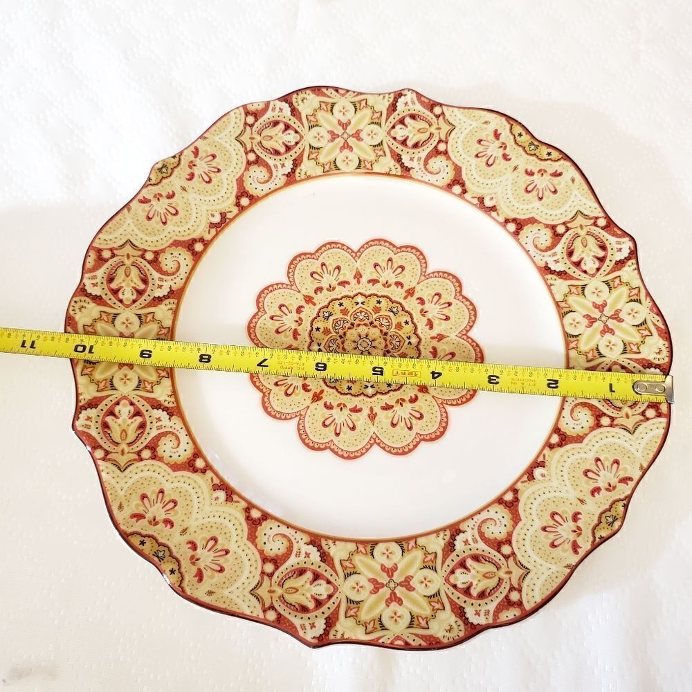 222 Fifth "Lyria Saffron " Fine China Platter - Picture 6 of 6